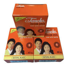 3x Tancho Hair Dye Powder Natural Black 6 gram