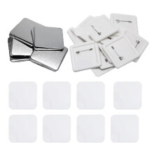 Square DIY Blank Pin Button Badges Material 50x50mm Refrigerator Magnets Badges Button Making Parts for Home Office