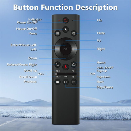 Q21 Wireless Voice Remote Control 2.4G  5.0 IR Learning Air Mouse with 6-Axis Gyroscope for Android TV Box PC 1