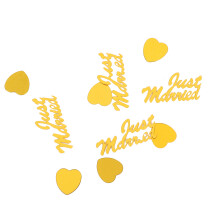 Goldenes Hochzeits-Konfetti 100 g Herz & Liebe Streudekor für Brautdekoration