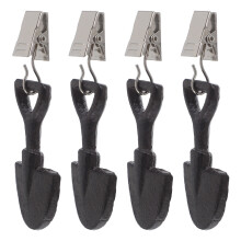 4Pcs Dark Brown Cast Iron Tablecloth Weights for Outdoor Windproof Use