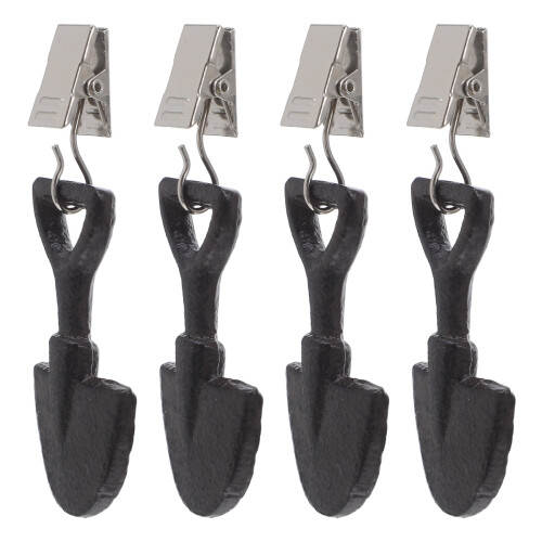 4Pcs Dark Brown Cast Iron Tablecloth Weights for Outdoor Windproof Use
