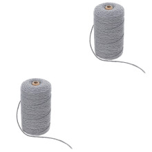 2 Stuks Grijs Katoenen Handgeweven Voor Creatieve DIY Projecten