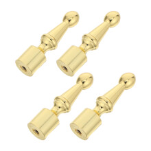 4Pcs Gold Zinc Alloy Glass Railing Post Caps for Wine Cabinets
