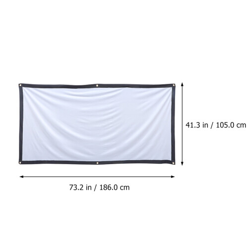 Camping and Party White Polyester Projector Screen for Easy Setup 1