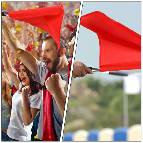 4Pz Bandiere Rosse in Tessuto E Per Arbitri 2