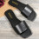 Women's Black Open-Toe Slides Size 5.5 5