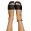 Women's Black Open-Toe Slides Size 5.5 2