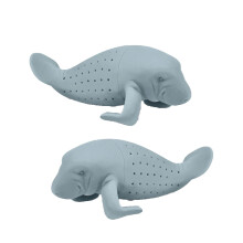 2 pcs silicone tea strainer infuser, food-grade, reusable, easy clean, compatible with loose leaf flower tea, portable for travel
