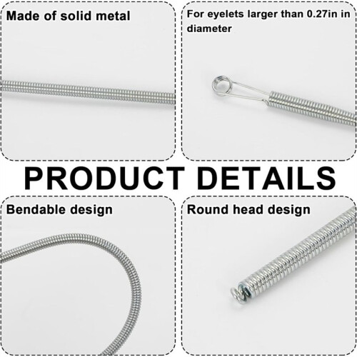 6pcs Spring Loop Drawstring Threader Tool for Sweatpants & Shorts - Bendable Metal Rope Threader Clip for Easy Sewing