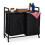 Pull-Out Laundry Basket Rack with Shelf and Wheels 1