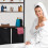 Laundry Basket Rack with Pull-Out Bins and Shelves 3