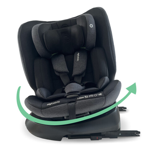 My Babiie MBCS200 Spin R129 Car Seat with Top Tether - Black 1