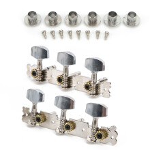 Gitarrensaitenknopf 2 Stück 3 in Reihe 2 Löcher Chrom