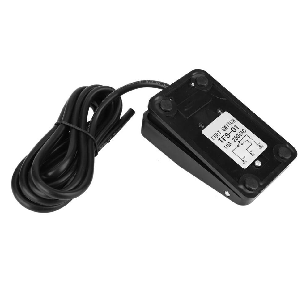 2M Cord Foot Pedal Switch Tfs-01 250Vac 10A Anti Slip Momentary Control Black 9351393799080