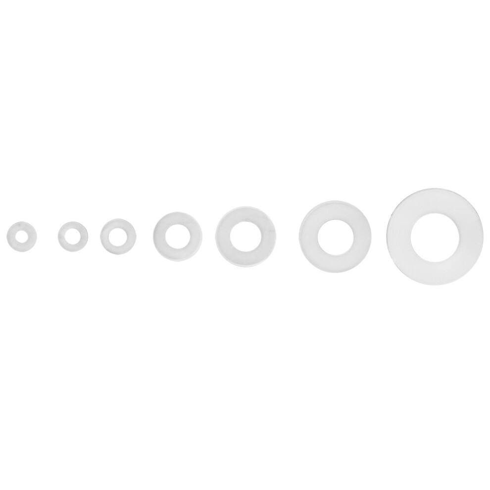 Plastic Washer Flat Gasket Ring Pack 350Pcs M2-M8 For Electrical & Plumbing Use 5011393799674