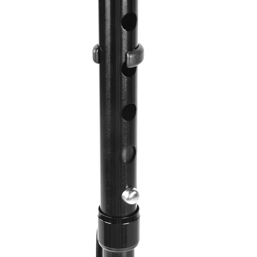Black Led Aluminum Foldable Elderly Cane 85-95Cm