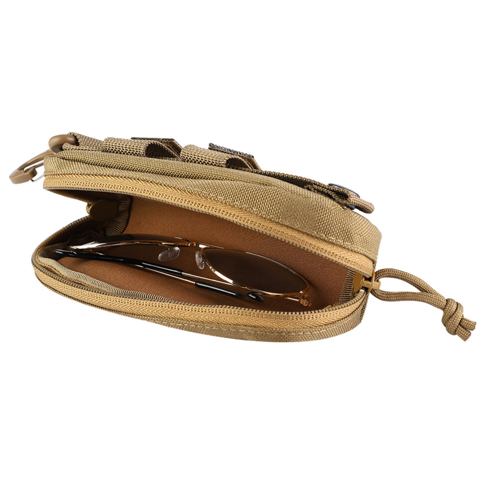 Outdoor Semi-rigid Glasses Case 17x7x6 cm Khaki