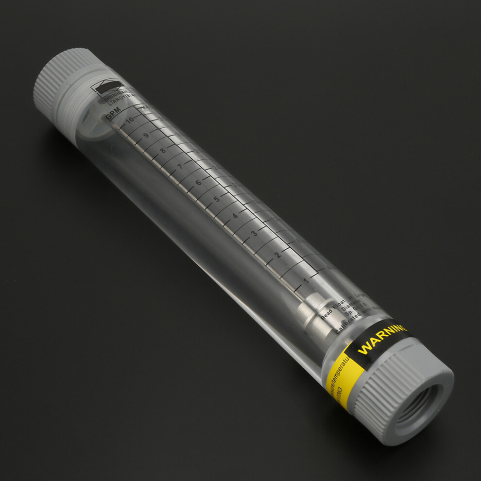 Acrylic Liquid Flow Meter 1-10GPM G3/4