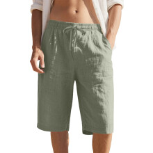 Men's Casual Lightweight Shorts Waist Drawstring-Army Green L