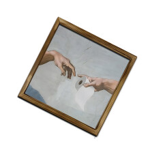Funny Wooden Decors Painting Cats And Toilet Paper-SCM2254