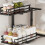 Double Layer Waterproof Under Sink Shelf Stable Carbon-White 3