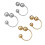 Beautiful Two Style Round Bead Drop Earrings Gold Plated-silver 2