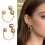 Beautiful Two Style Round Bead Drop Earrings Gold Plated-silver 3