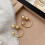 Beautiful Two Style Round Bead Drop Earrings Gold Plated-silver 7