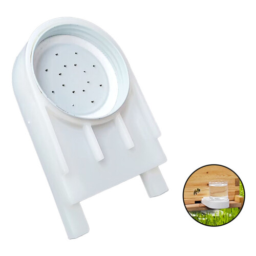Transparent Bees Feeder Portable Bees Water Feeder for-White 2