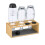 Bamboo Bottle Drying Rack for 3 Bottles 1