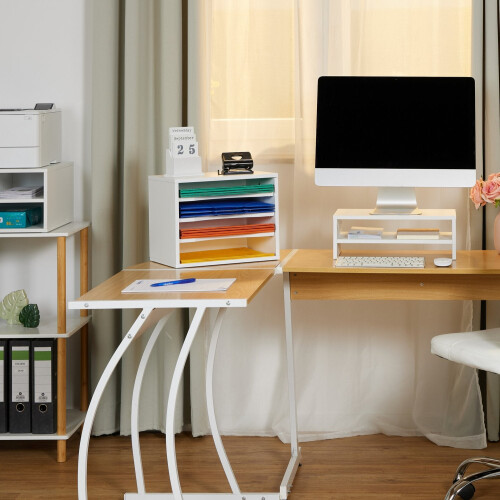 Monitor Stand with Storage Shelf - Ergonomic, Space-Saving 1