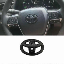 (Noir mat) Emblème Toyota, logo Toyota, autocollant de remplacement pour volant de voiture Toyota