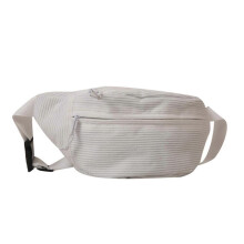 (Witte) Crossbody heuptas/borsttas voor tieners en volwassenen, corduroy heuptas met grote capaciteit, veelzijdige reistas voor aan de riem,