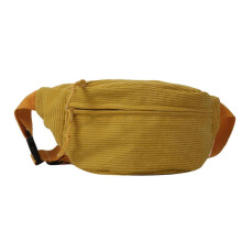 (Gelbe) Crossbody-Hüfttasche/Brusttasche für Teenager und Erwachsene, Cord-Bauchtasche, große Kapazität, Sporttasche, vielseitige Reisegürte