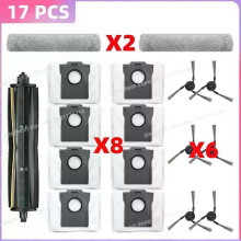 (ENSEMBLE 3) Pièces compatibles avec l'aspirateur (MOVA Z50 Ultra) : rouleau principal, brosse latérale, filtre HEPA, sac à poussière et acc