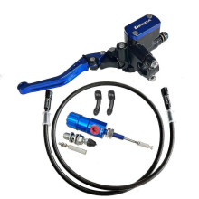 (Blauwe koppelingsset) 14 mm zuiger hydraulische koppelingsset voor motorfietsen, remhoofdremcilinderset, 1200 mm slang voor Honda, Yamaha,