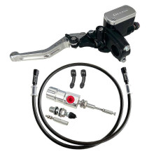 Kit d'embrayage hydraulique pour moto (piston 14 mm), maître-cylindre de frein et flexible de 1200 mm (compatible Honda, Yamaha, Kawasaki, S