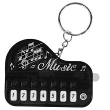 (Zwart) Micro Piano Sleutelhanger Draagbare Keyboard Instrument Sleutelhanger Instrument Sleutelhanger