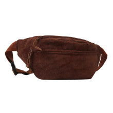 (bruin) 2023 Heuptasje van corduroy, grote capaciteit, effen kleur, riemtas, borsttas voor meisjes, veelzijdig, crossbody heuptasje bruin