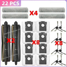 (LOT DE 5) Pièces détachées compatibles avec l'aspirateur (MOVA Z50 Ultra) : rouleau principal, brosse latérale, filtre HEPA, sac à poussièr