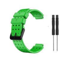 (Zelený) řemínek pro Garmin Approach S20 monochromatický řemínek pro Garmin Approach S20 silikonový náhradní módní náramek pro Gar