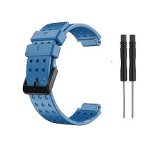Curea (albastră) pentru Garmin Approach S20, brățară monocromă pentru Garmin Approach S20, silicon de schimb, la modă, pentru Garmin