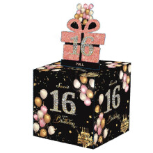 (A)16/18/21e verjaardag verrassingscadeaubox, Happy Birthday geldcadeauboxen voor contant geld met uittrekbare inhoud, spaarpot met uittrekb