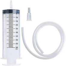 Seringa grande de 500ml com tubo, estéril e selada individualmente, de plástico, para jardim, para tinta líquida, resina epóxi, óleo, rega d