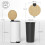 Homcom HOMCOM Kitchen Bin, 30 Litre Pedal Rubbish Bin with Removable Bucket, White 3