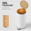 Homcom HOMCOM Kitchen Bin, 30 Litre Pedal Rubbish Bin with Removable Bucket, White 4