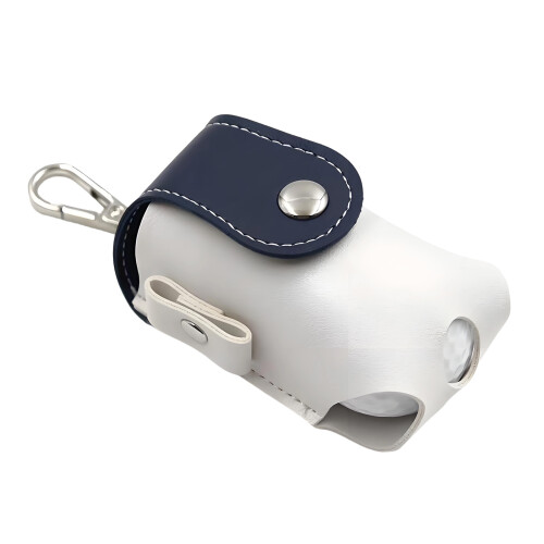 PU Leather Golf Ball Holder With Fast Release-Navy Blue