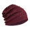 Comfortable Pullover Hat Soft Stretchy Turban Hat-Burgundy M 1
