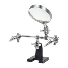 Magnifying Glass Soldering Station With Adjustable Clamps For
